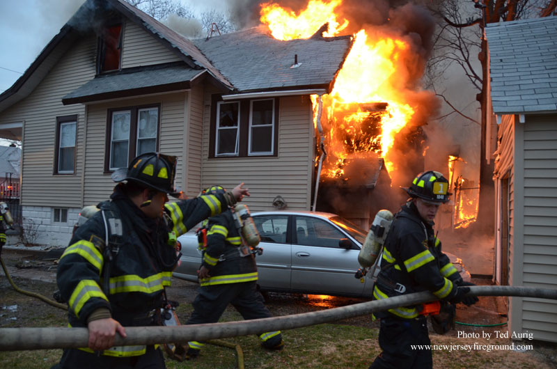 Structural Firefighting: NJ Firefighters Respond to Fire in Two Dwellings