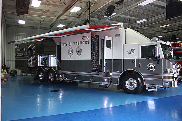 Fremont (CA) Police, Fire Departments Receive Pierce Mobile Command Vehicle