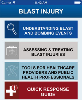 CDC Releases Blast Injury App