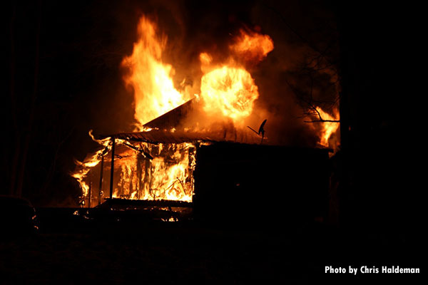 Pennsylvania Fire Crews Battle Fully Involved Dwelling Fire