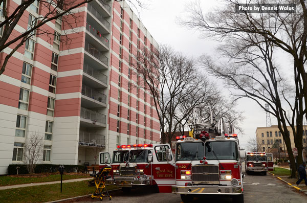 Fire Companies Contain Royal Oak (MI) High Rise Fire