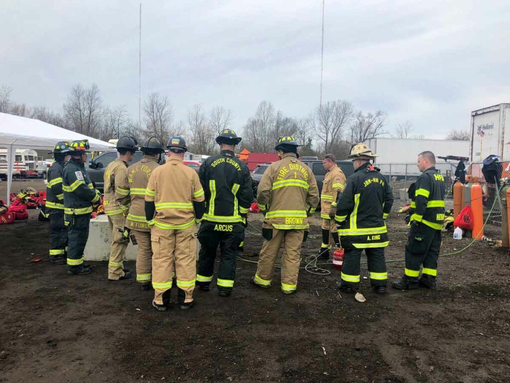 Firefighters training at FDIC International