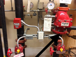 fire sprinkler control room inside building